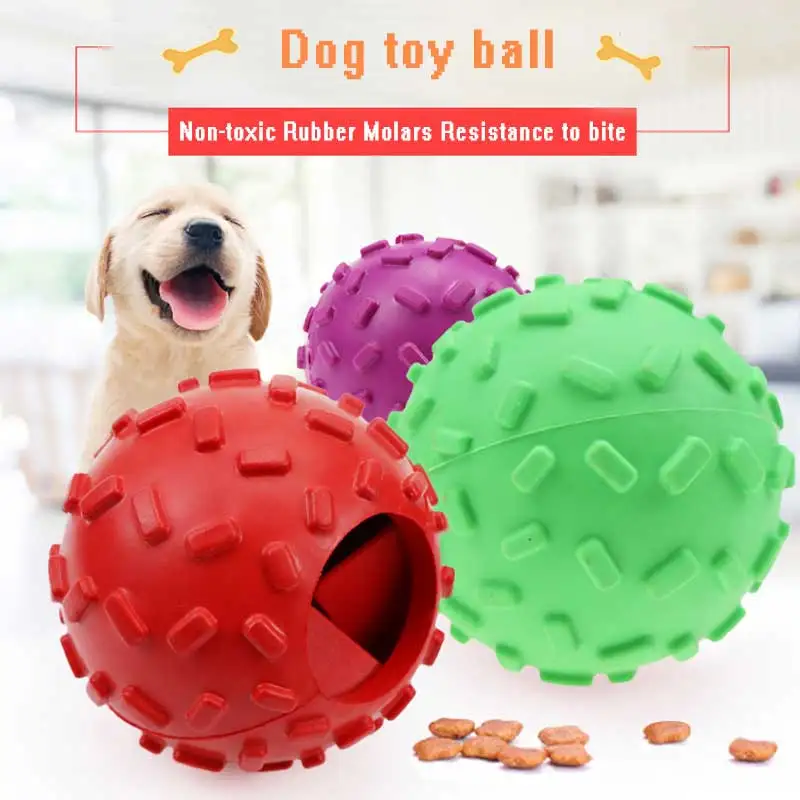 Pet toy dog food Leaking Slow  Molars dog bite toy Rubber dog toy ball
