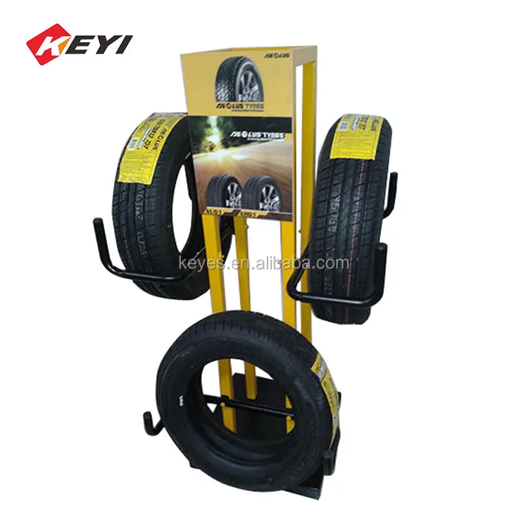 Custom Design Car Showroom Interior Furniture Single Alloy Wheel Stand