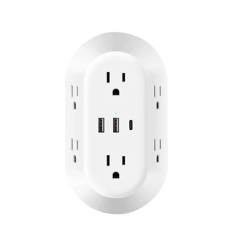 Longrich Multiple Safety Outlets With 6ac 3usb Suitable For American
