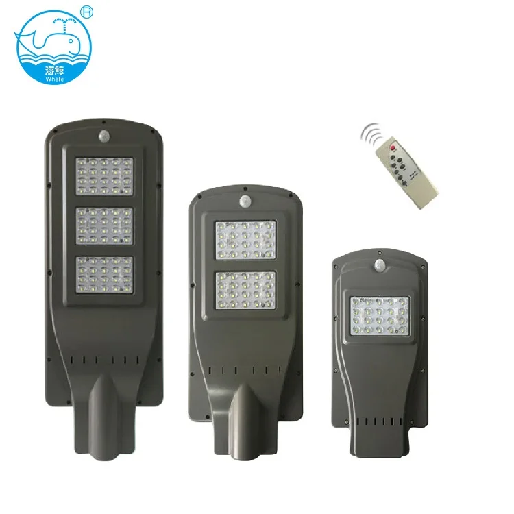 Waterproof ip65 aluminum housing outdoor 20w 40w 60w integrated all in one led solar street lights