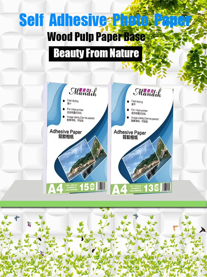 Premium 135g A4 Inkjet Glossy Self Adhesive Sticker Photo Paper