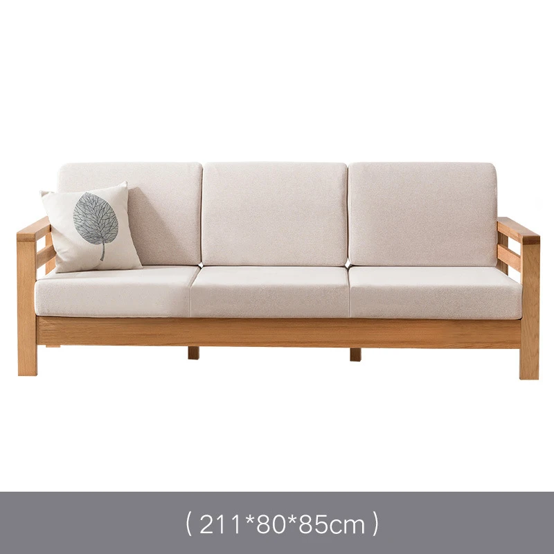 product-Luxury Teak Classic Modern Set Armrest Living Room Pine Longue Ottoman Wood Furniture Sofa-B-1