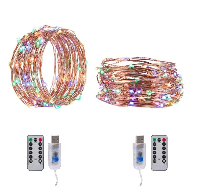 Waterproof Remote Control Usb 20m Copper Wire Decorative Fairy Led String Lights Wholesale