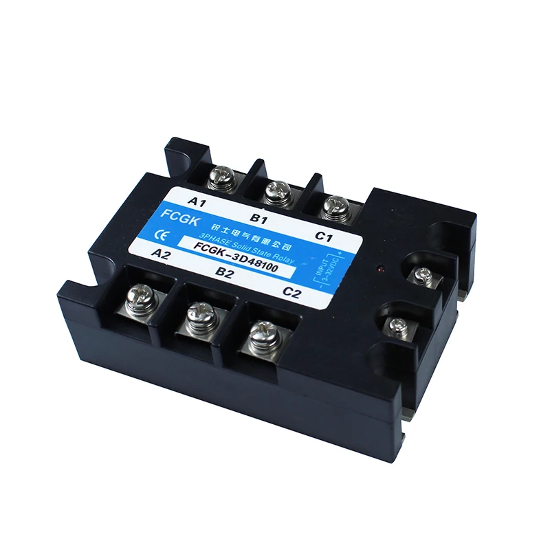 Fcgk Dc To Ac Three Phase Solid State Relay 100a 3 32 Vdc Input 24