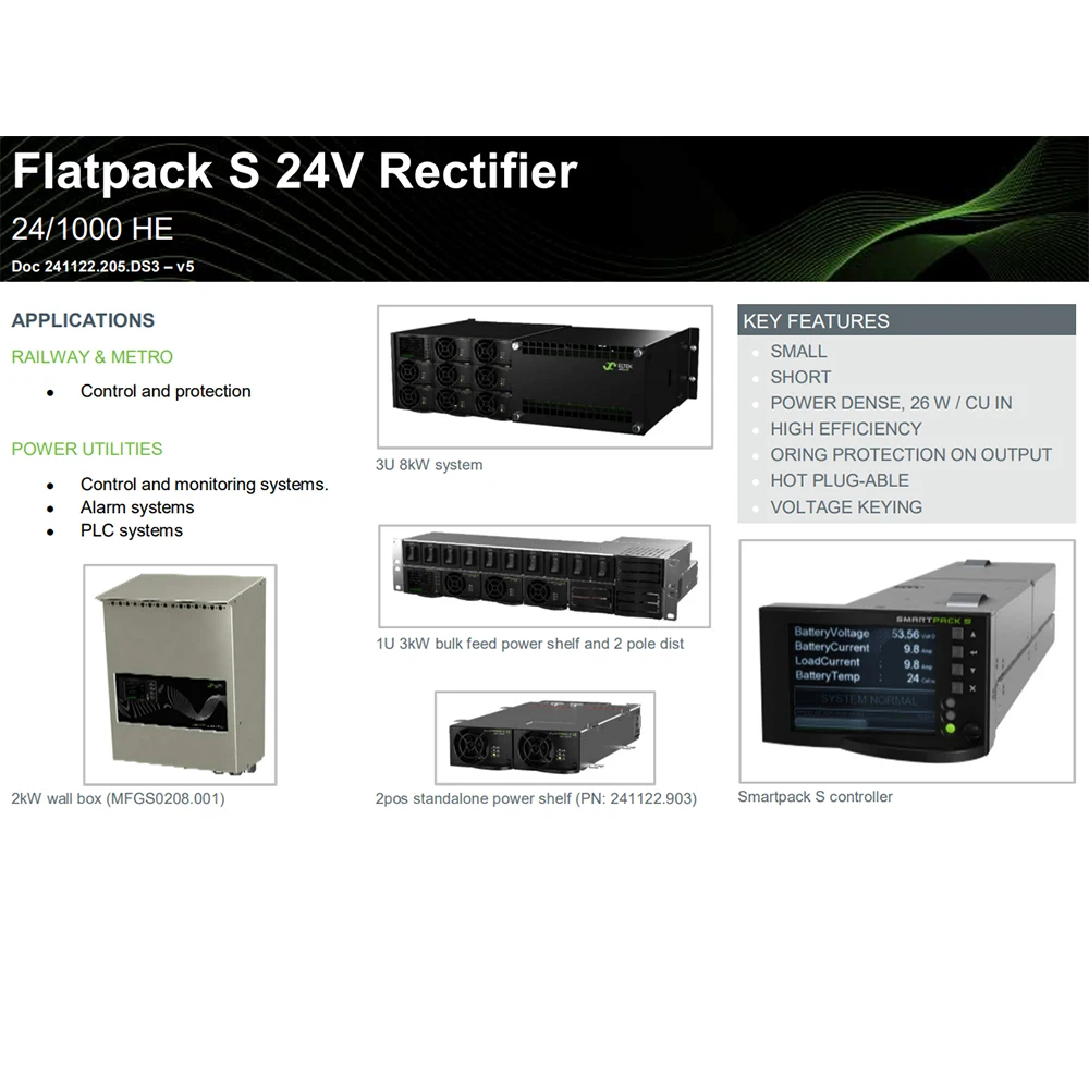 High Efficiency Eltek Rectifier 24v Dc Power Supply Eltek Flatpack S 24/1000 He 241122.205 Buy