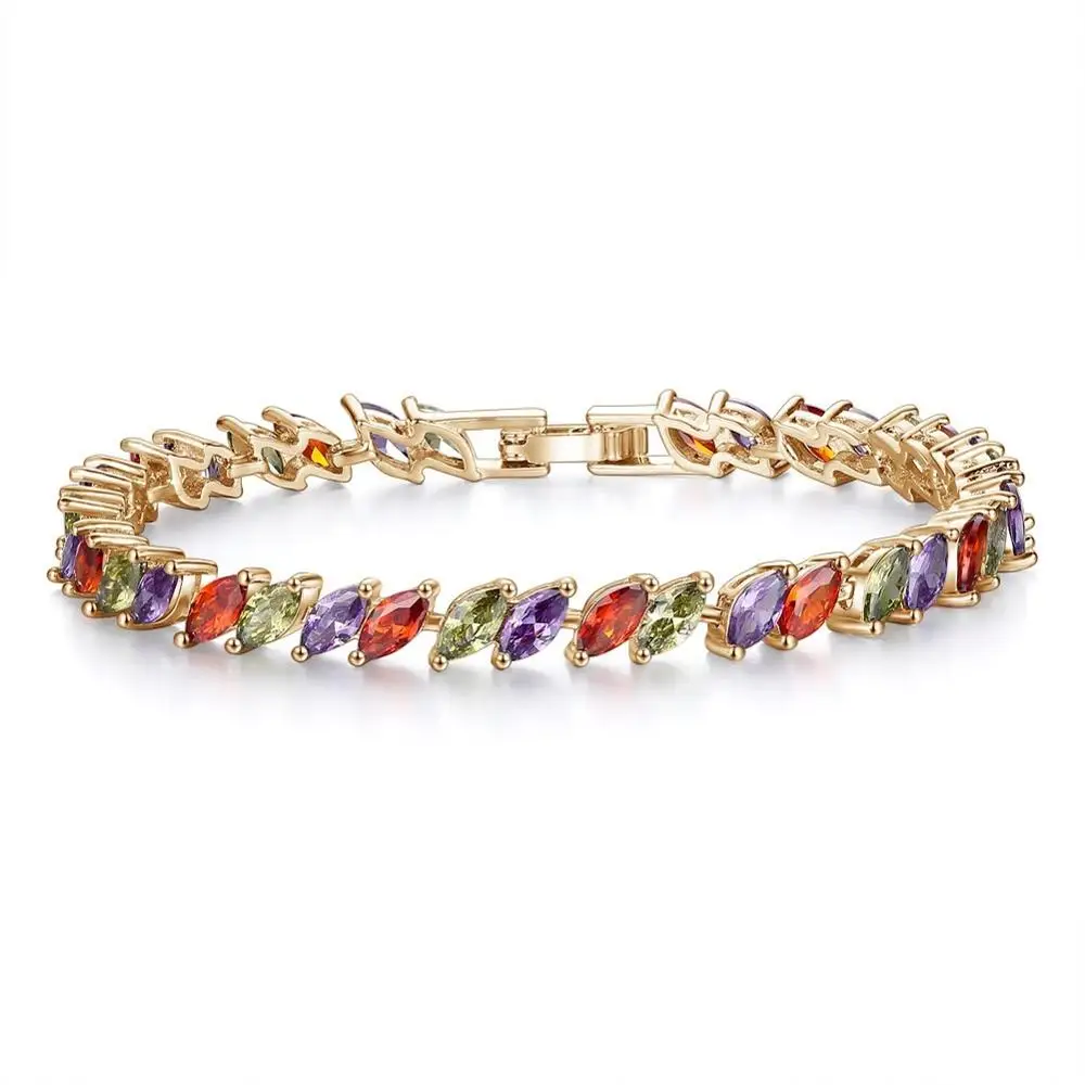Exquisite Colorful Cubic Zircon Bracelet For Women Temperament Party