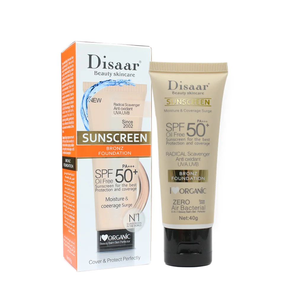 Disaar Spf 50 Natural Sun Protection Tinted Foundation Moisturizer
