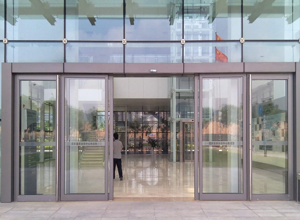 Commercial Aluminum Automatic Front Door Electric Glass Sliding Doors