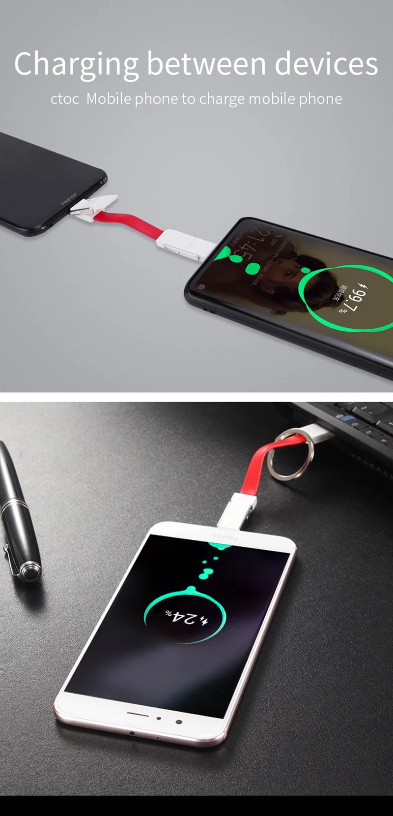 LAIMODA 3 in 1 Charging Cable Otg Type C Data Line  Usb Micro Usb C Magnet Charger Magnetic Charging Cable For iphone Cable