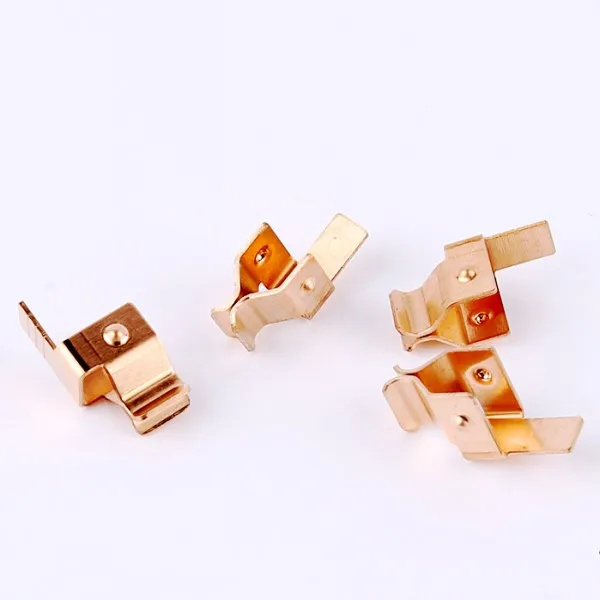 High Precision Brass Stamping Electronic Contact Clip,Good Quality Electrical Conducting Sheet
