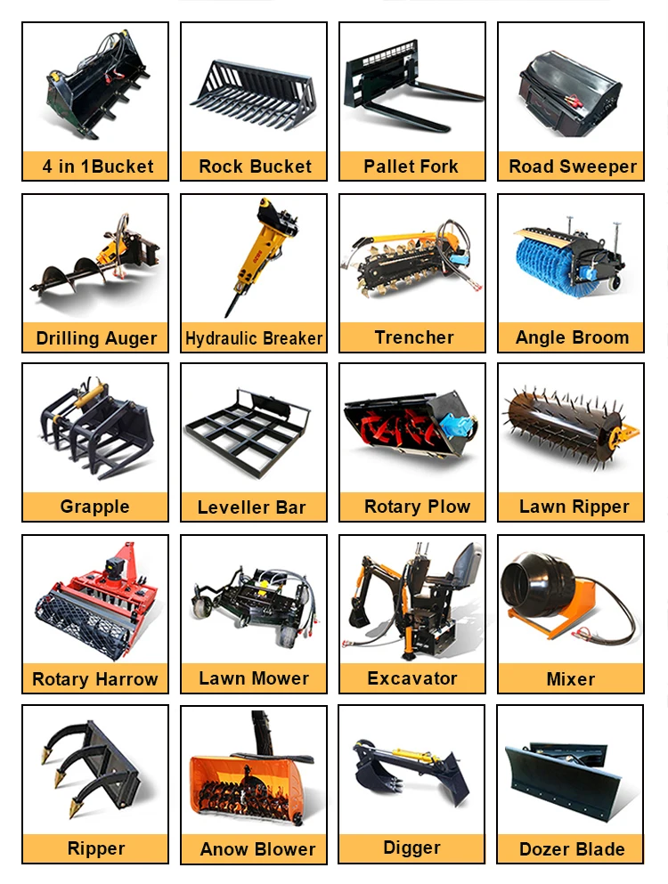 High efficiency chinese skid steer loader mini skid steer loader price