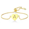 Cubic colorful Zirconia 26 Alphabet Letter Charm Bracelet Femme Copper A-Q Initial Chain Bracelets gold Women Jewelry Adjustable