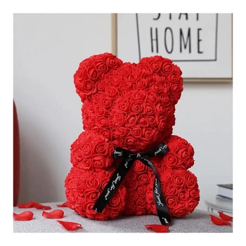 giant teddy bear with roses