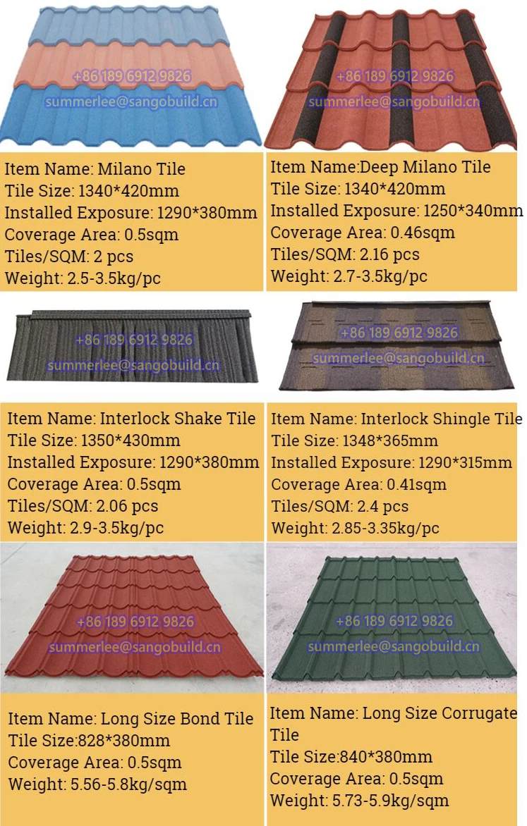Interlocking Shingle Roof Tiles No Leaking Roofing Design Easy Installing Color Stone Coated