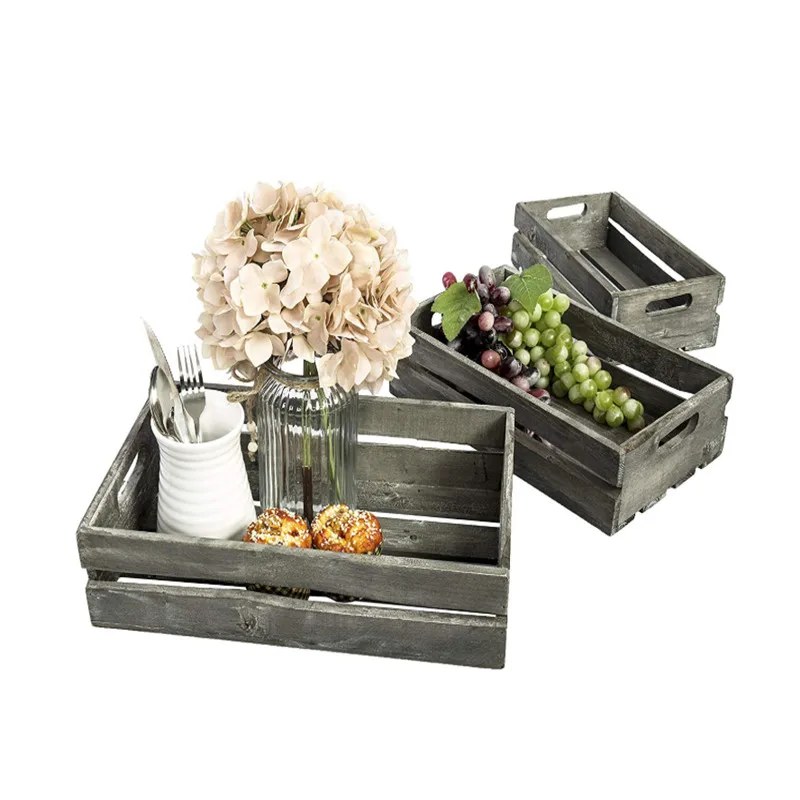 Unfinished Cheap Fruit Vegetable Crate Without Lid Wooden Vegetables