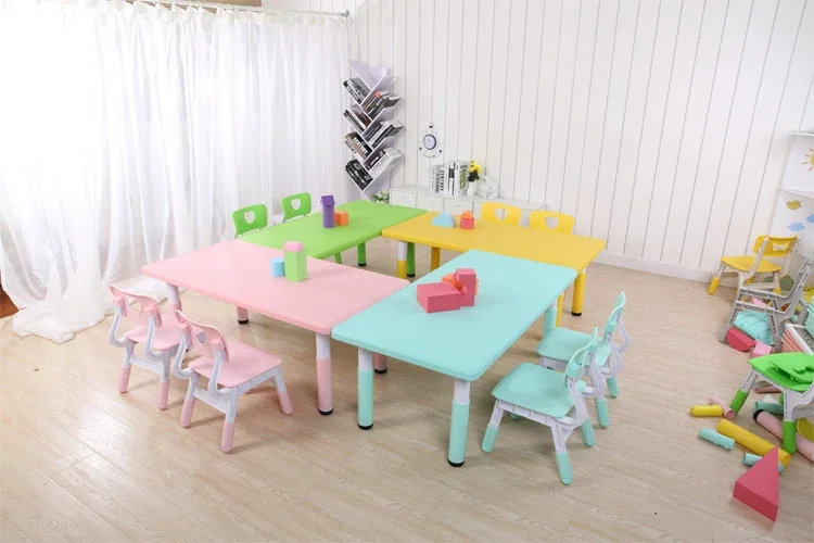 Preschool Kids Table Chair Storage Children Dining Study Desk and Chair Set details