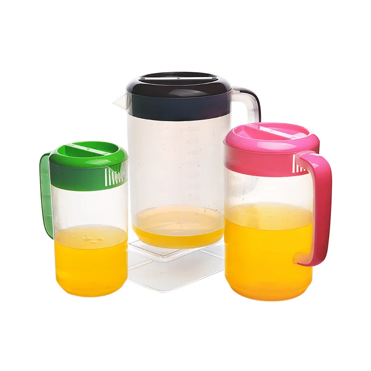 Wholesale Plastic Water Pitcher With Lid,2.5l,4l,5l Juice Jug With