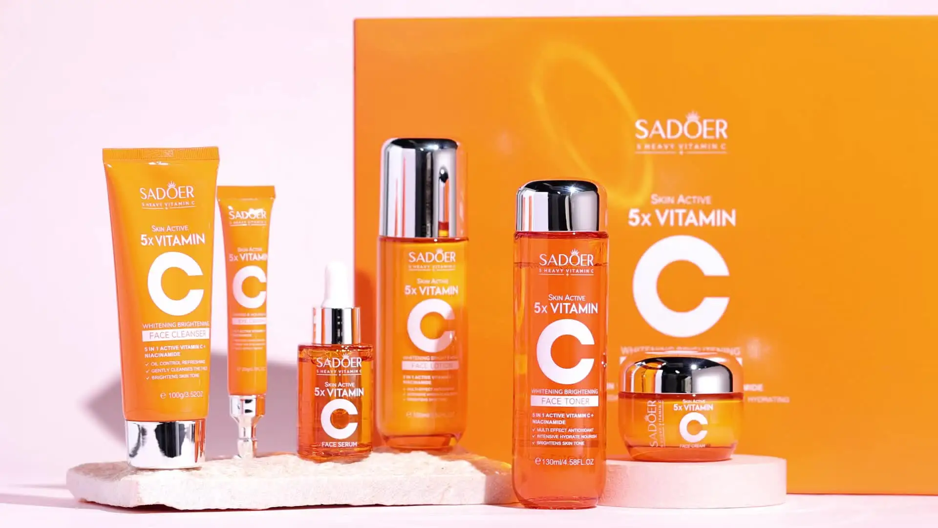 SADOER 5x ビタミンC スキンケア ギフトボックス6点セット SADOER 5X Vitamin C Whitening Brightening Skin Care Gift Box