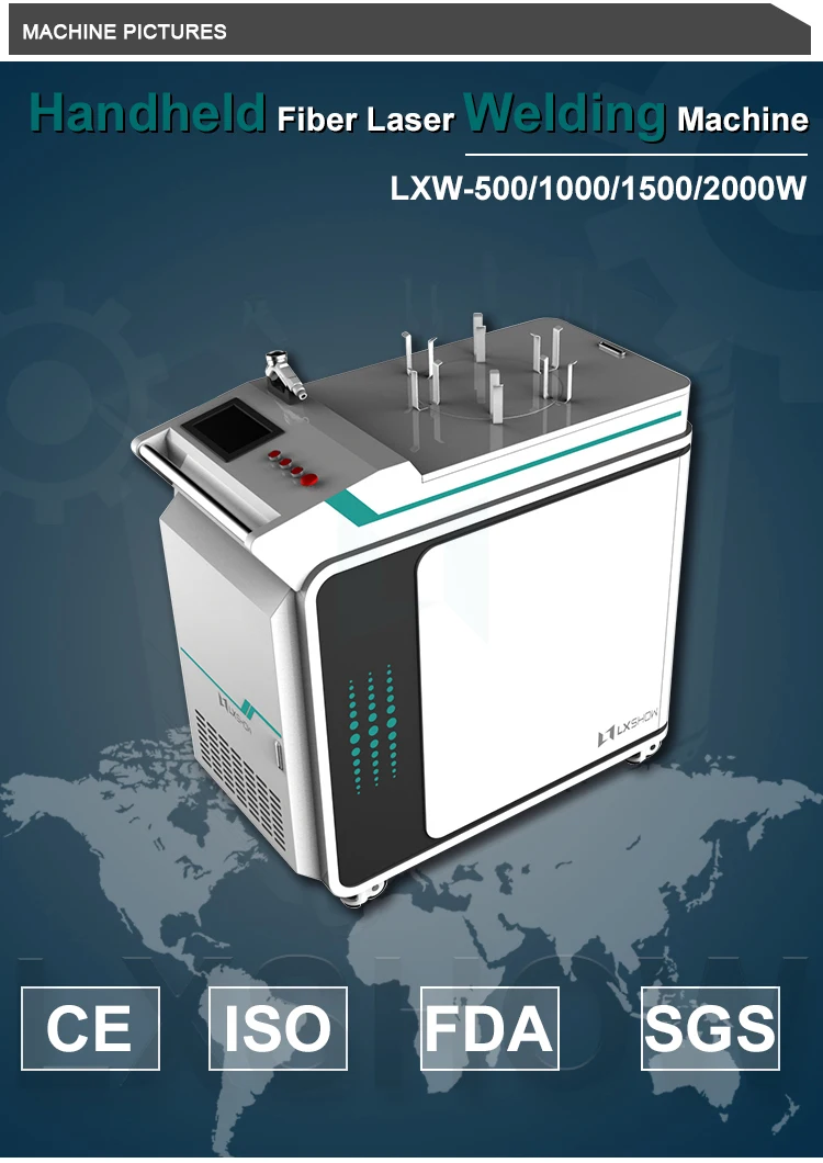 Handheld Laser Welding Machine 500watt 1KW 1500W Fiber Handy Laser Welder for Metal Hand Held Gun