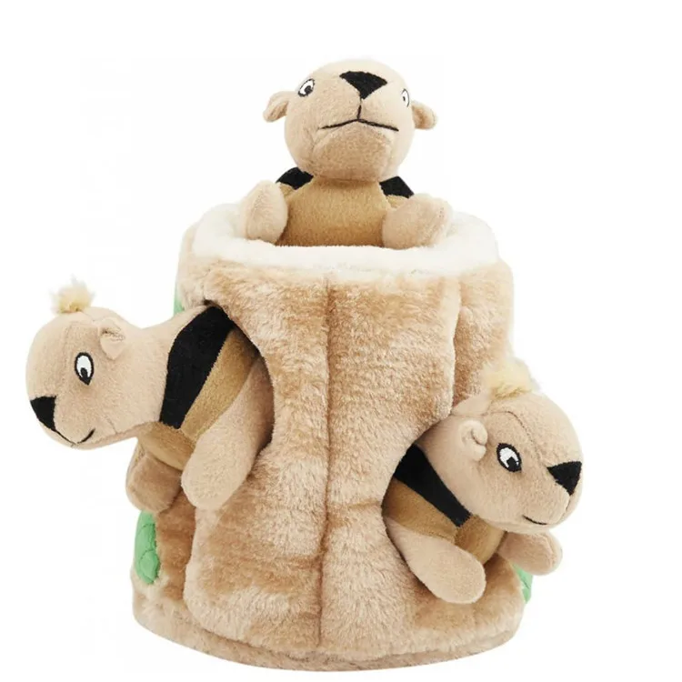 squirrel tree dog toy