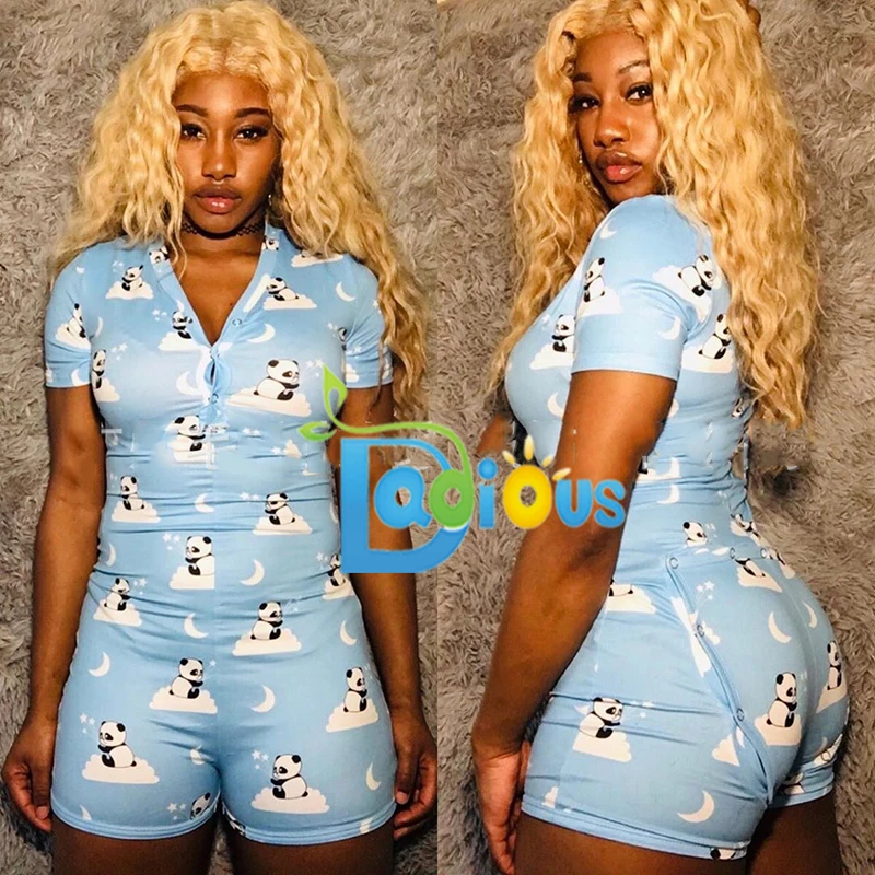 2021 European And American Aliexpress Amazon V Neck Sexy Mouth Pajamas