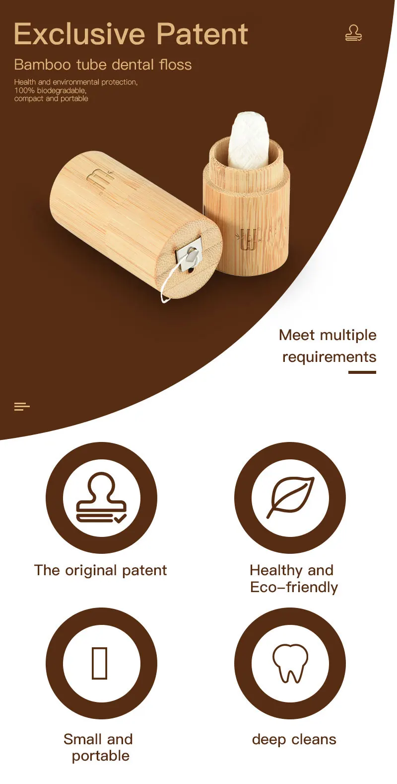 Oem Eco Friendly Natural Bamboo Dental Floss With Bamboo Tube Buy Eco