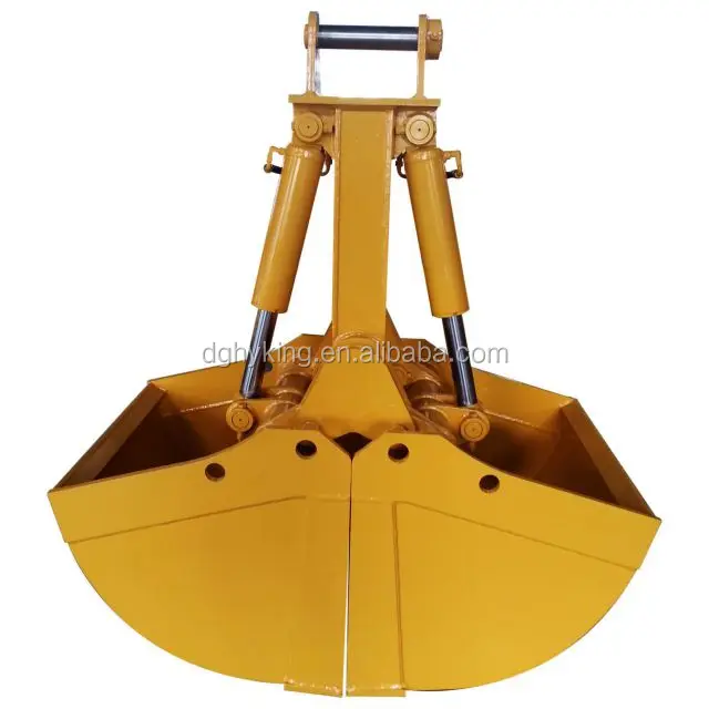 Hydraulic Clamshell Grapple Bucket with 1.6m³ Capacity for 30ton Excavator Made of Q345B+HARDOX450 Material