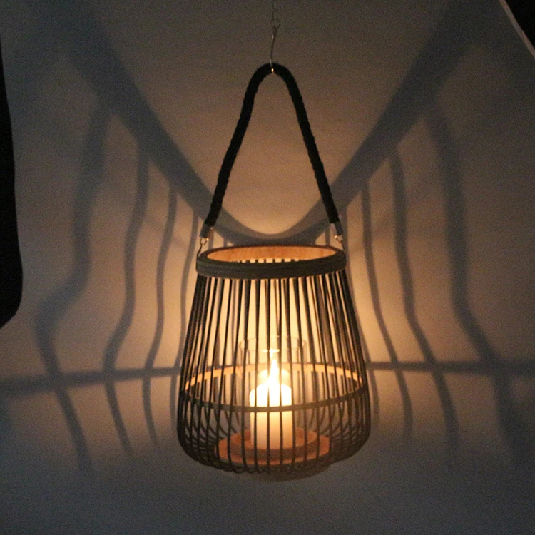 绳手柄黑色花园竹灯笼 - buy 竹灯笼,花园灯笼,黑灯笼 product on