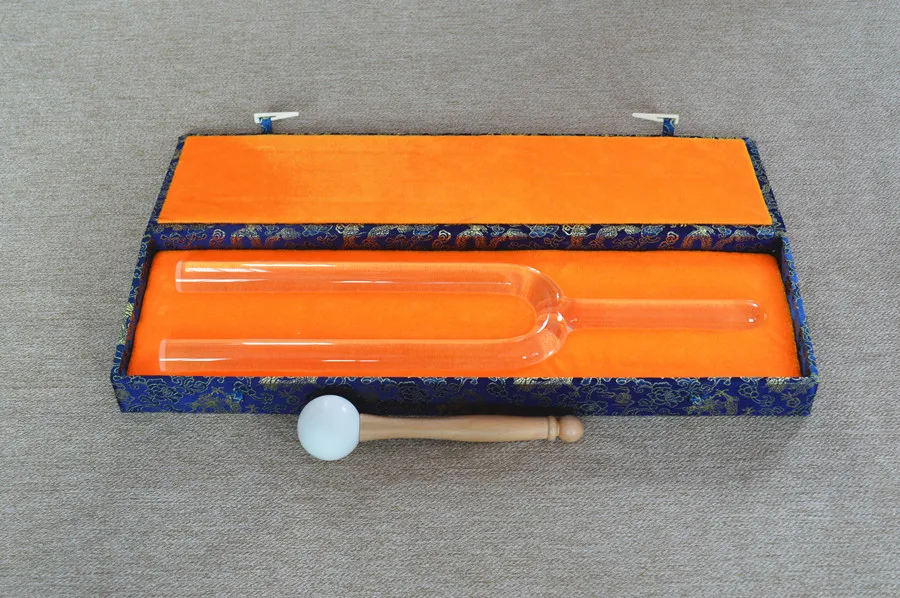 Clear Quartz Crystal Singing Tuning Fork With C D E F G A B C Note In 440hz And 432hz Tuning