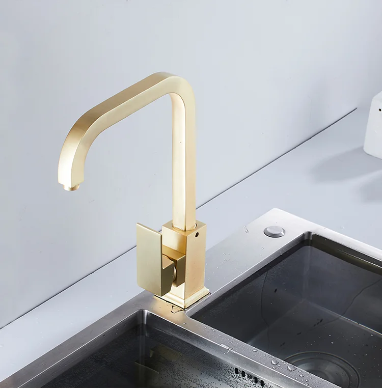 Wasserhahn Brass Black Sink Mixer Taps Kitchen Faucet Brushed Gold