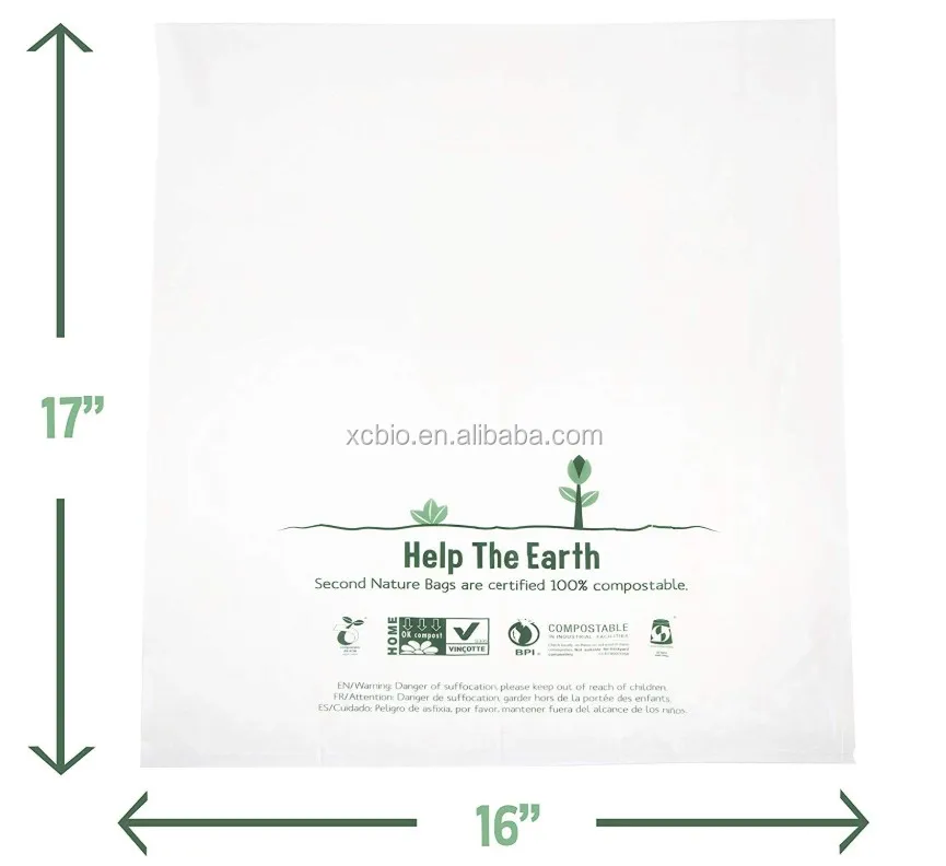Bags, Premium Certified, Extra Thick, Kitchen Food Scraps & Home Trash Bags, 3 Gallon, 100% Compostable Biodegradable bag
