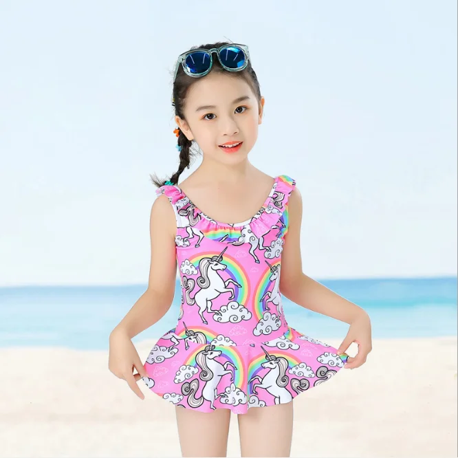 Swimsuit Children Girls Unicorn One-piece Swimsuit Summer New Children ...