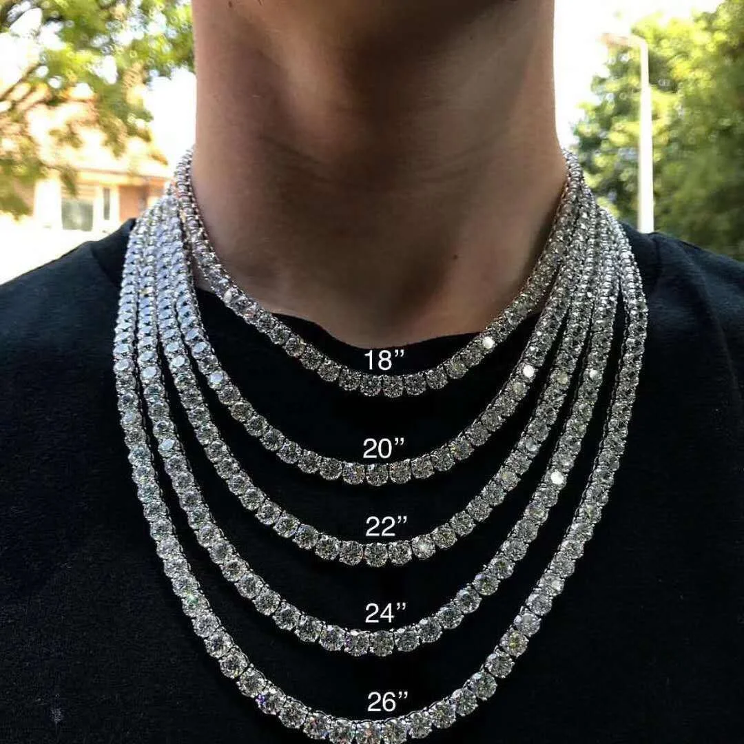 925 Silver Round \u0026 Emerald Cut Iced Out 