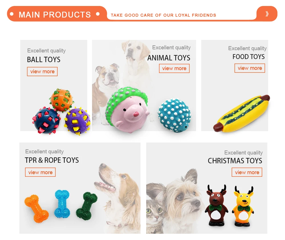 Various Styles And Colors Custom Made Dog Play Toys Colorful Vinyl