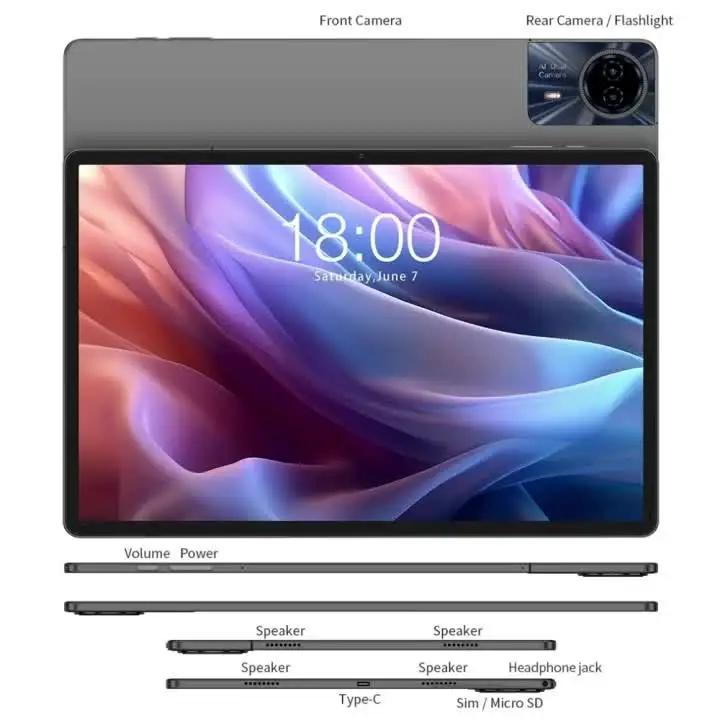 Teclast T65 Max Tablet PC - 13 Inch, 8GB RAM, 256GB Storage