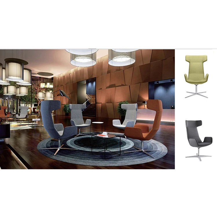 Office Furniture Sofa Living Room Home Wooden Fabric Leisure Floor Accent Lounge Chair