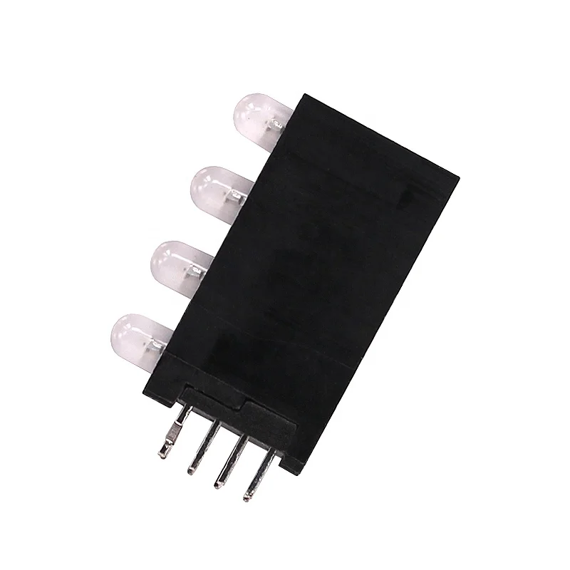 Ekinglux 5mm 4 led lamp holder right angle through hole led holder diode