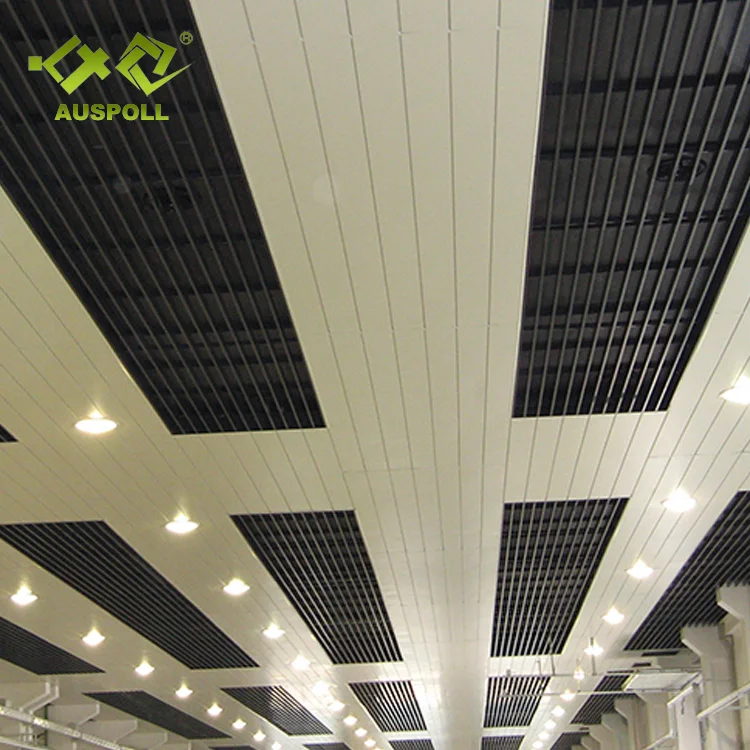 Wind-Proof False Aluminum S Shaped Strip Linear Ceiling Panels For Airport