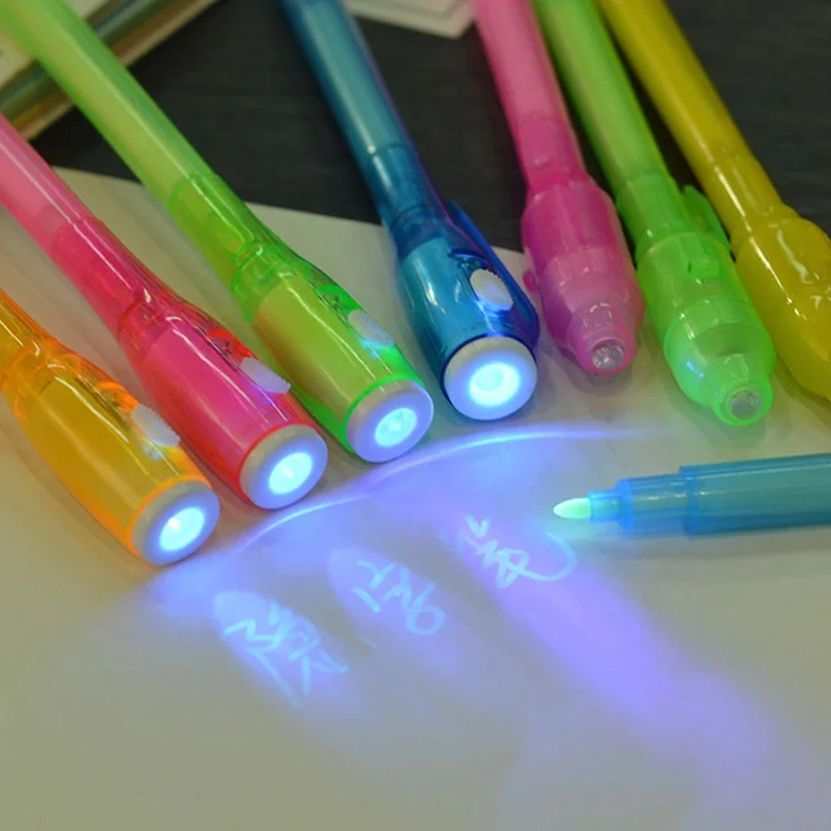 廉价批发uv led灯魔法笔隐形墨水隐形uv led灯记号笔