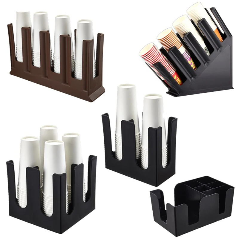 2020 Newest Disposable Paper Cup Holder Bar Storage Rack Straw Box Cup Divider Commercial coffee cup dispenser