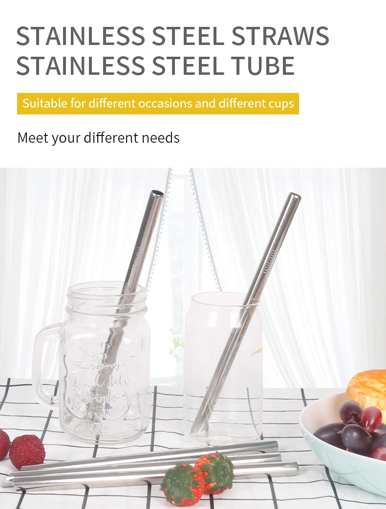 Leatchliving Portable Stainless Steel Boba Straw with Metal case Set 