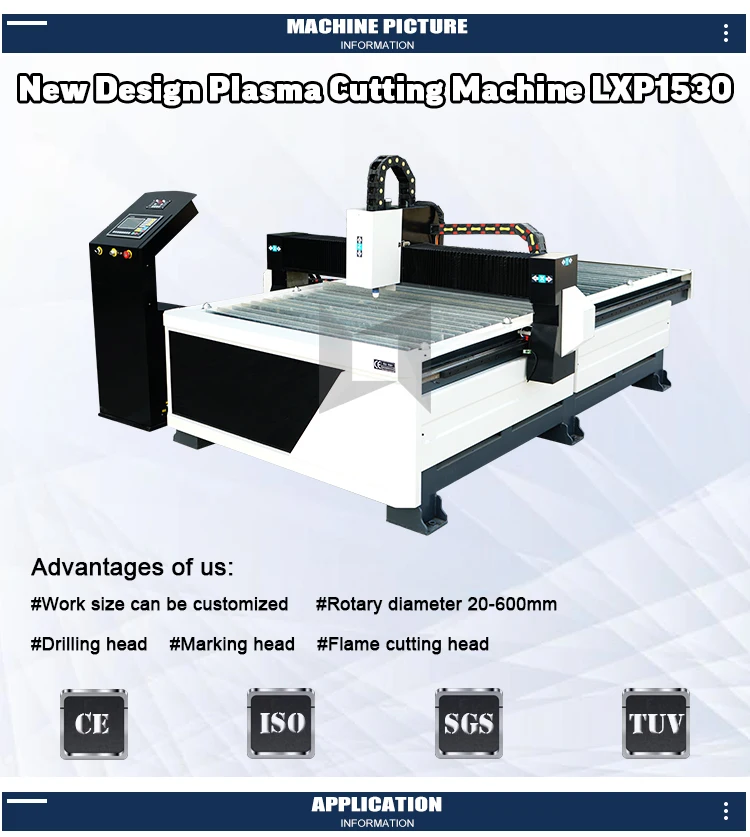 Low cost cnc plasma sheet metal plate steel cutting machine 1530 63a 160a 200a cnc plasma cutter for metals with rotary optional
