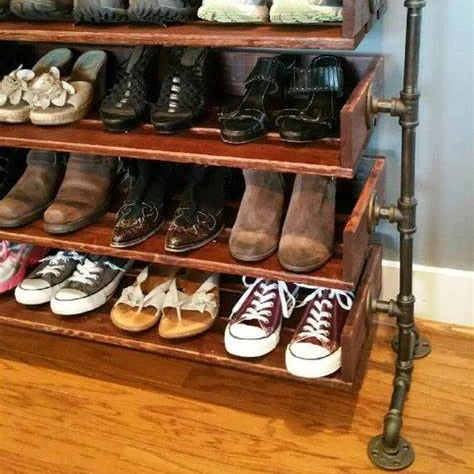 Vintage Shoe Rack Shoe Holder Collapsible Display Metal Shoe Trees Shoe Organizer Shoe Storage Home Living