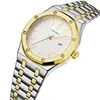 IIK Collection Luxury Hot Sale Water Resistant 3 Hands Mens Two Tone Color Quartz Gold Man Watch