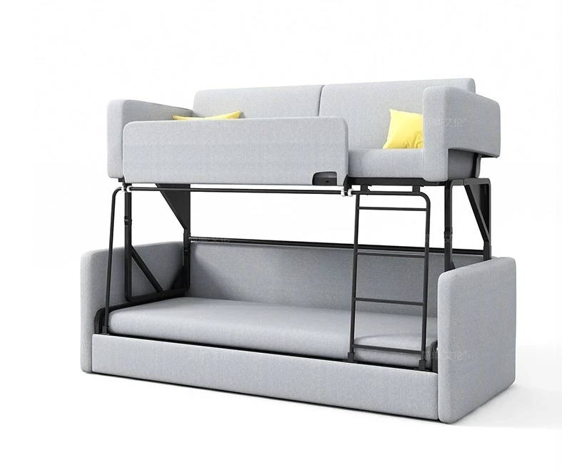 节省空间的家具功能沙发儿童双人双层床,折叠沙发床