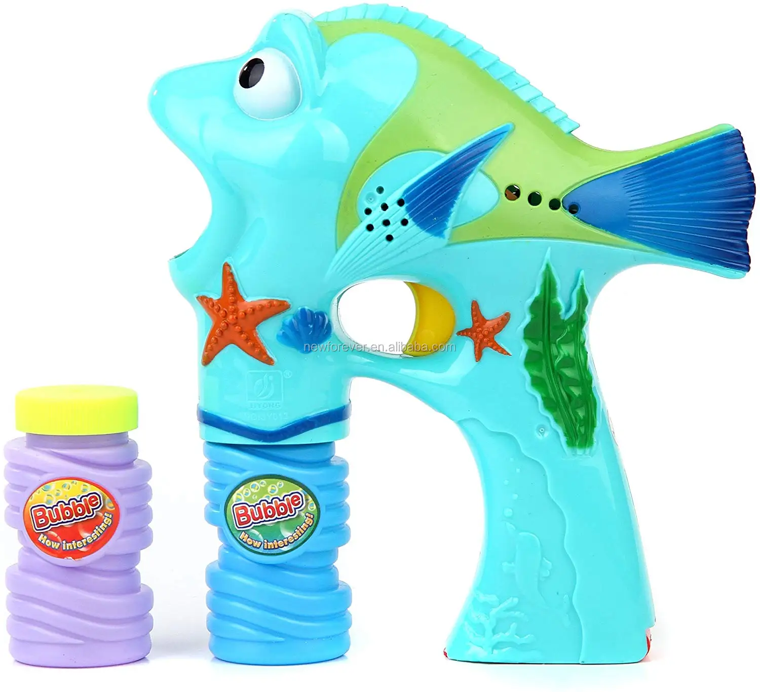 Electronic Led Light Up Fish Bubble Gun,Bubble Blaster Shooter,Clown ...