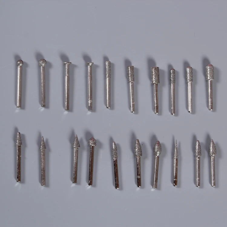 Glass Diamond Engraving Burr Round Cylinder Electroplate Diamond