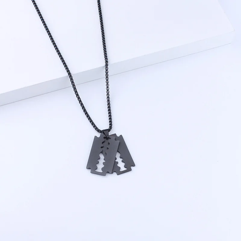 JY Men's Jewelry - Cool Shaver Necklace with Stainless Steel