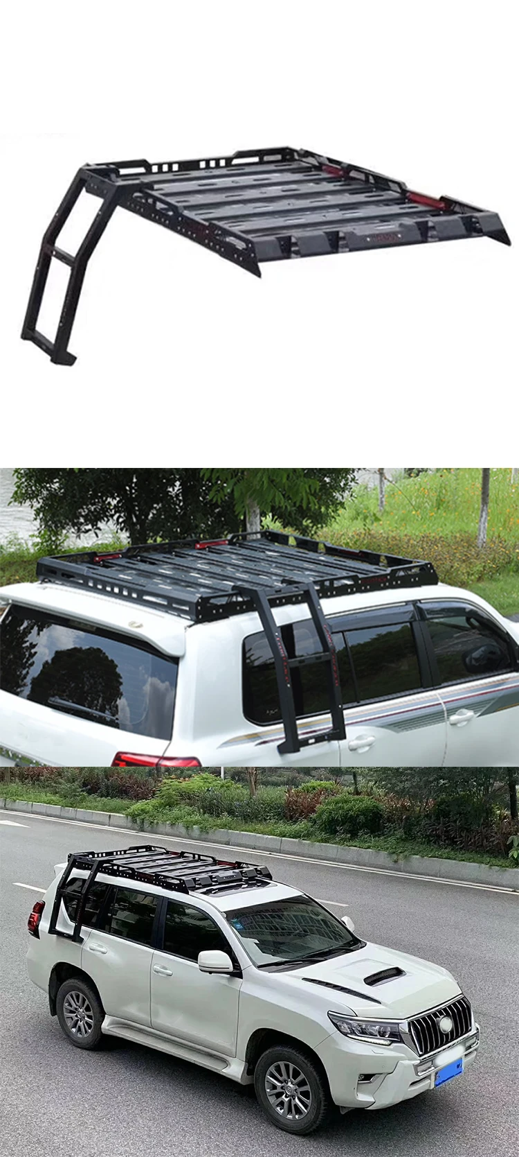 Best Selling Roof Rack With Side Ladders Cargo Carrier Basket For