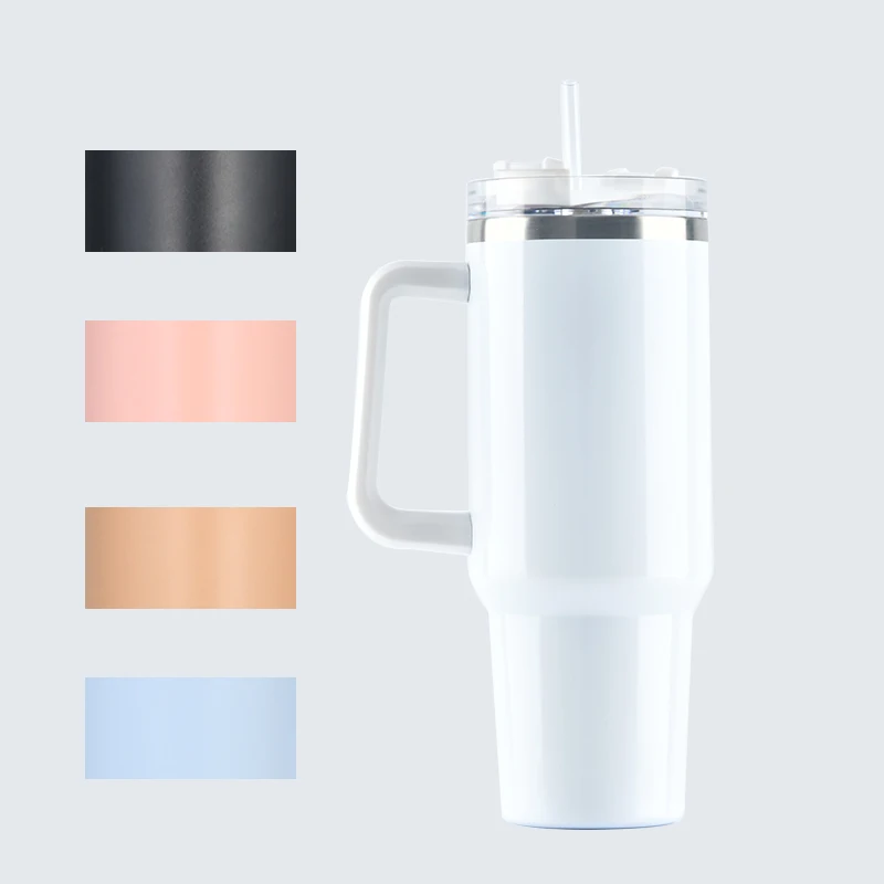 Customizable Powder Coated 40 Oz Tumbler Double Walled Insulated